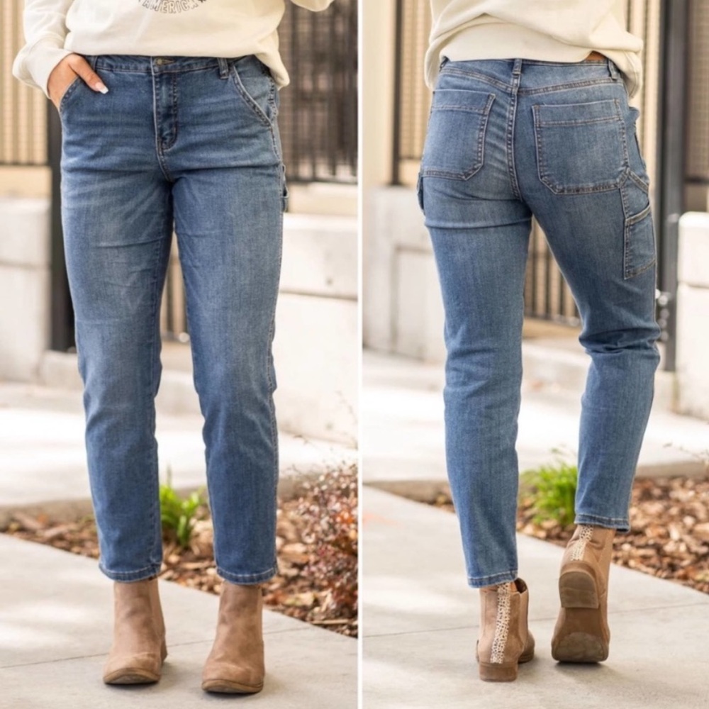 Judy Blue Be Your Own Carpenter High-Rise Slim Denim Jeans- Size 9/29
